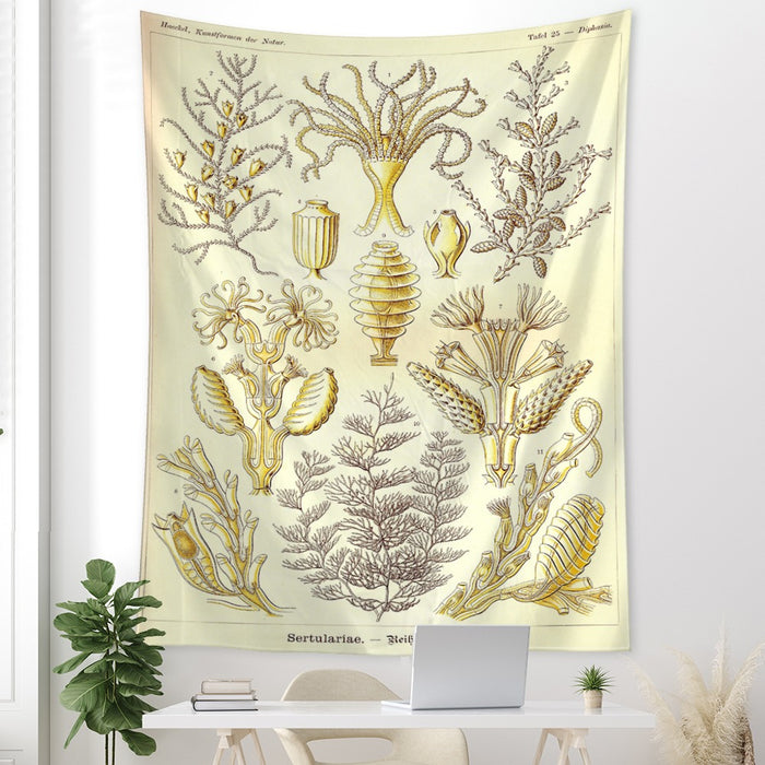 Jellyfish Seaweed Chart Tapestry Wall Hanging Tapis Cloth