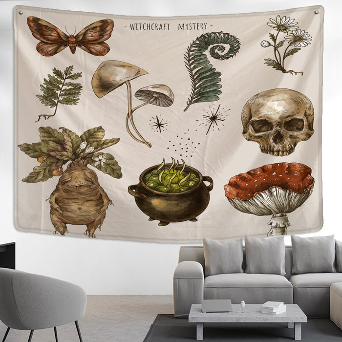 Vintage Magic Mushroom Tapestry Wall Hanging Tapis Cloth