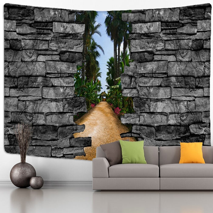 Stone Joint Landscape Tapestry Wall Hanging Tapis Cloth