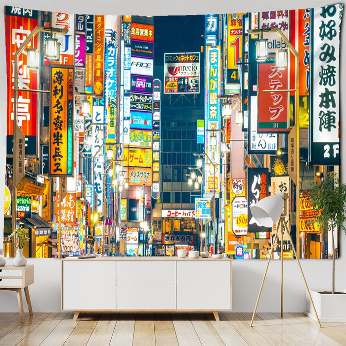 Tokyo Street Tapestry Wall Hanging Tapis Cloth