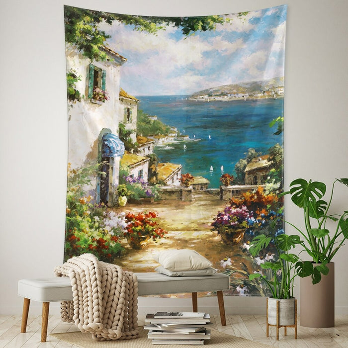Scenic Painting Tapestry Wall Hanging Tapis Cloth