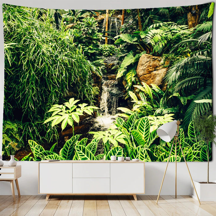 Palm Paulownia Bamboo Forest Tapestry Wall Hanging