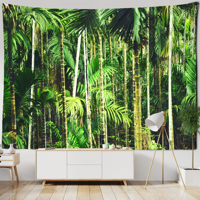Palm Paulownia Bamboo Forest Tapestry Wall Hanging