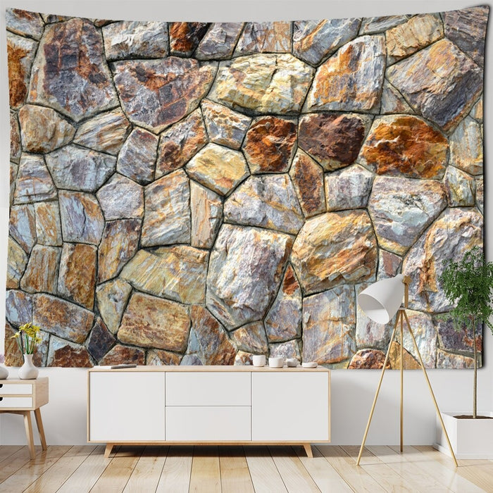 Stone Pattern Tapestry Wall Hanging Tapis Cloth