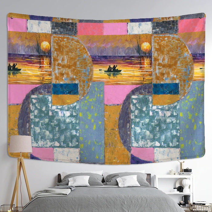 Creative Oil Painting Tapestry Wall Hanging Tapis Cloth