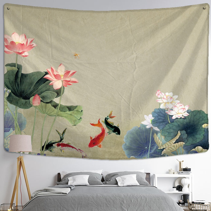 Aquatic Plants Tapestry Wall Hanging Tapis Cloth