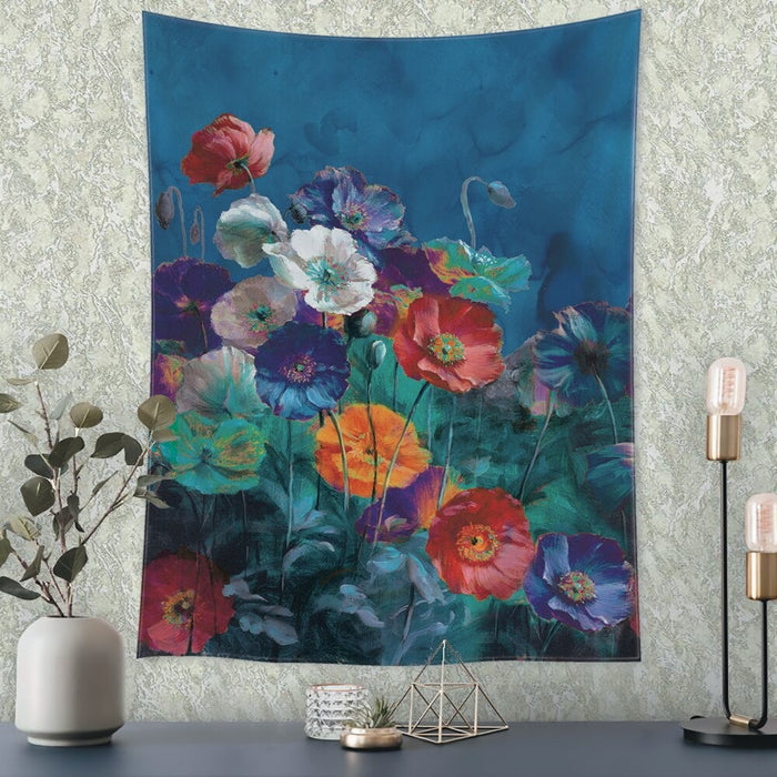 Floral Painting Tapestry Wall Hanging Tapis Cloth