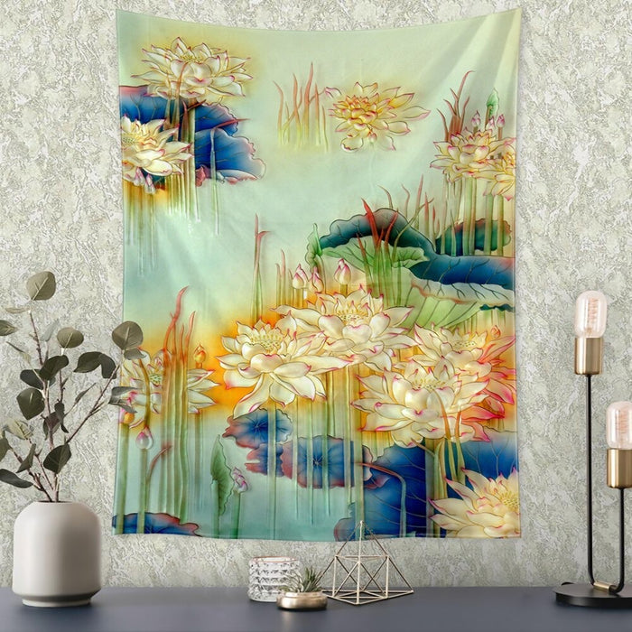 Floral Painting Tapestry Wall Hanging Tapis Cloth