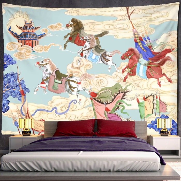 Auspicious Clouds Mural Tapestry Wall Hanging Tapis Cloth