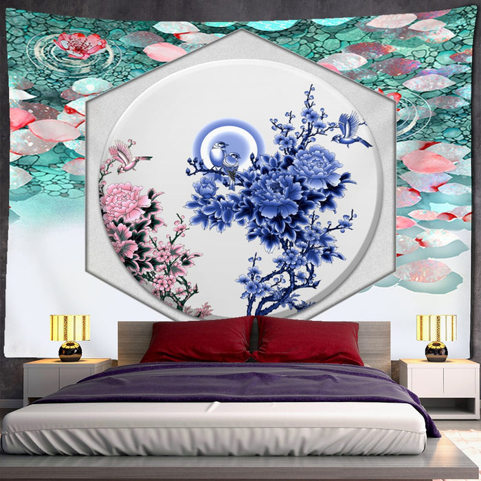 Auspicious Clouds Mural Tapestry Wall Hanging Tapis Cloth