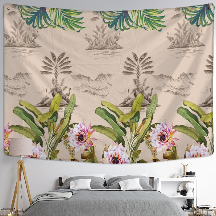 Colorful Plant Tapestry Wall Hanging Tapis Cloth