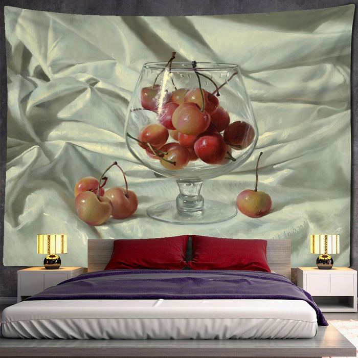 Realistic Fruit Painting Tapestry Wall Hanging Tapis Cloth