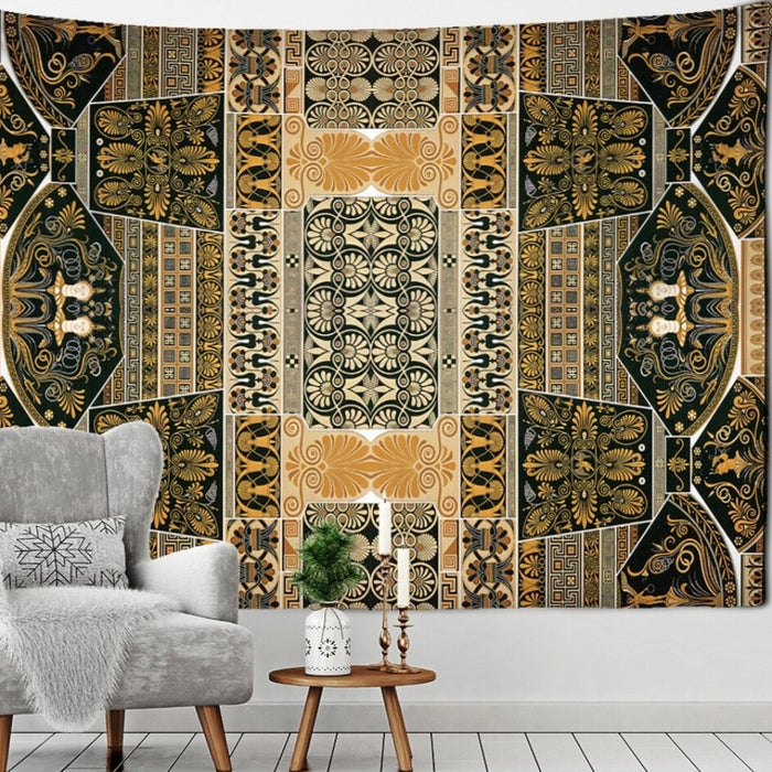 European Retro Pattern Tapestry Wall Hanging Tapis Cloth