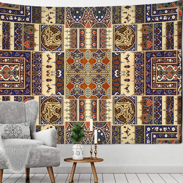 European Retro Pattern Tapestry Wall Hanging Tapis Cloth
