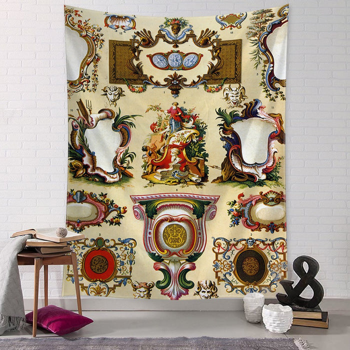 Ancient Palace Castle Tapestry Wall Hanging Tapis Cloth