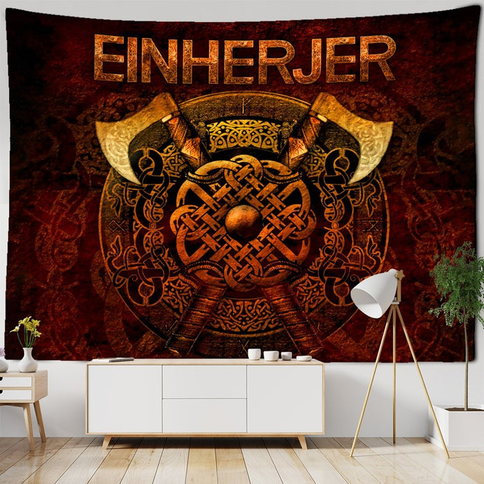 Psychedelic Viking Tapestry Wall Hanging Tapis Cloth