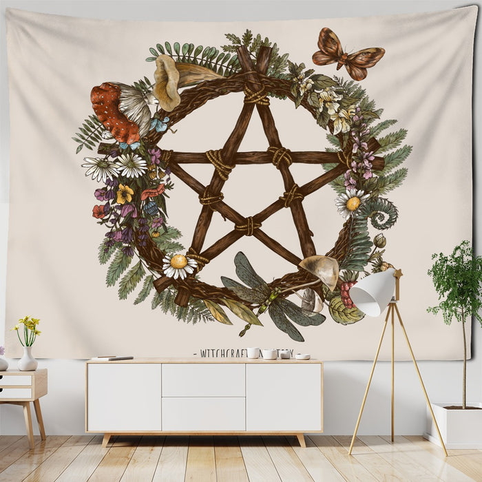 Floral Starry Dormitory Tapestry Wall Hanging Tapis Cloth