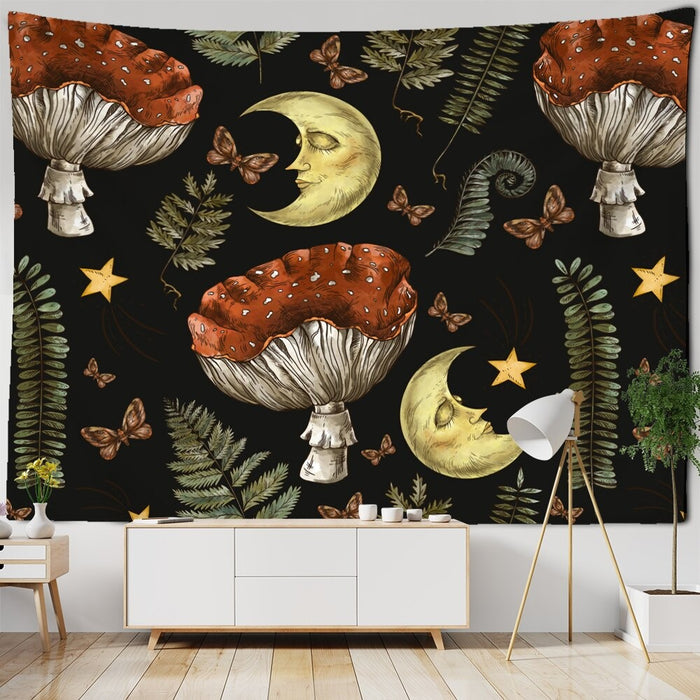 Vintage Magic Mushroom Tapestry Wall Hanging Tapis Cloth