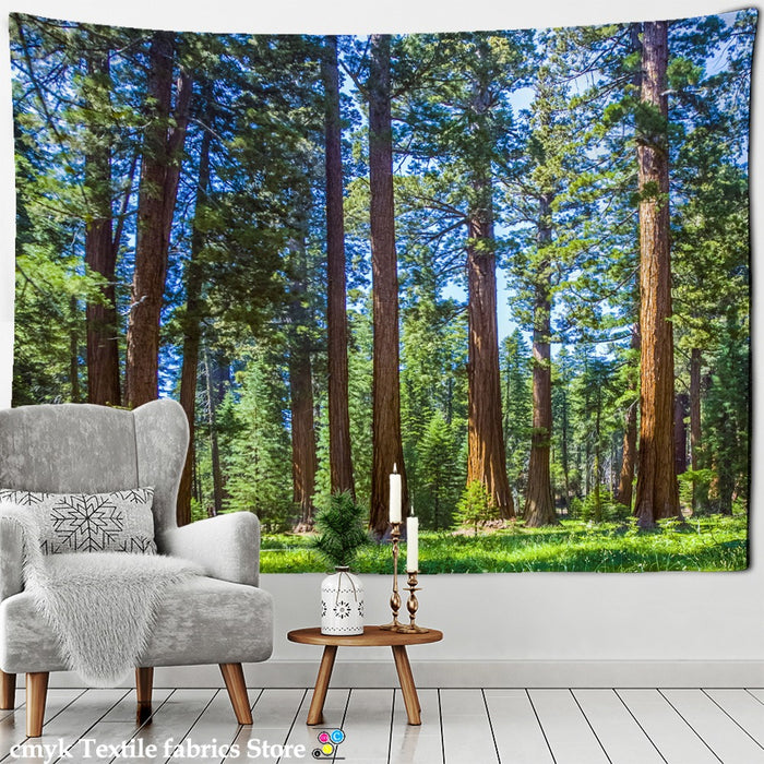 Natural Scenery Sunlight Wall Hanging Tapis Cloth