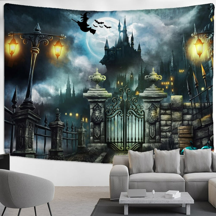 Horror Castle Tapestry Wall Hanging Tapis Cloth