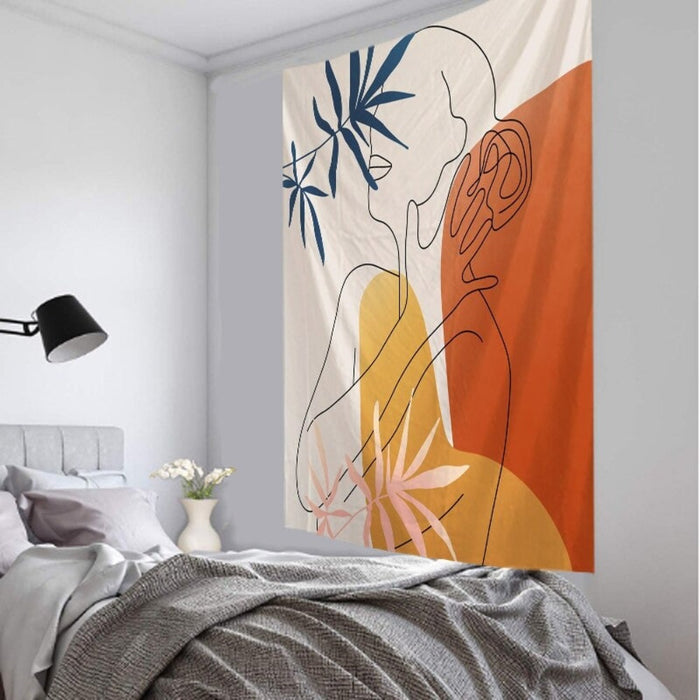 Illustration Printing Tapestry Wall Hanging Tapis Cloth