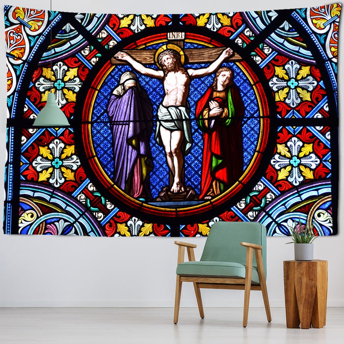 Jesus Oil Painting Tapestry Wall Hanging Tapis Cloth