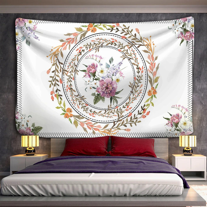 Indian Mandala Flower Tapestry Wall Hanging Tapis Cloth