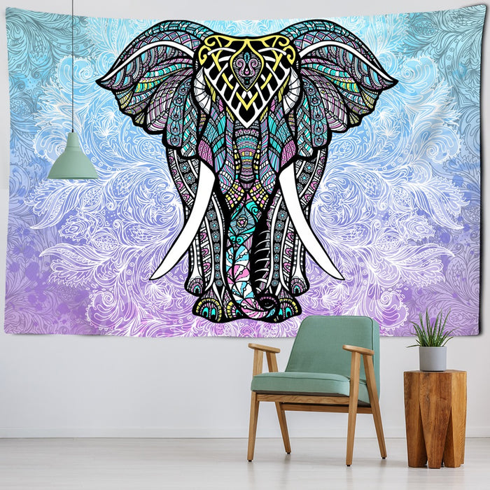 Indian Style Elephant Tapestry Wall Hanging Tapis Cloth