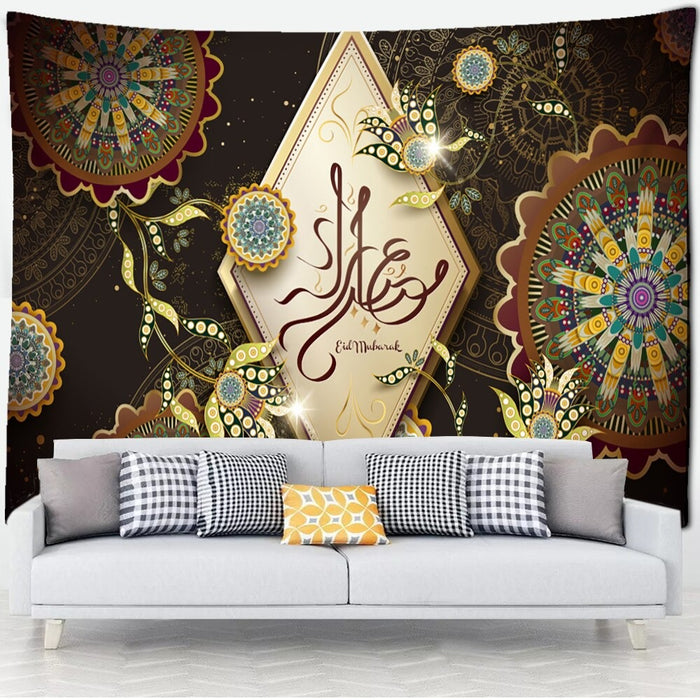 Islamic Ramadan Lantern Tapestry Wall Hanging Tapis Cloth