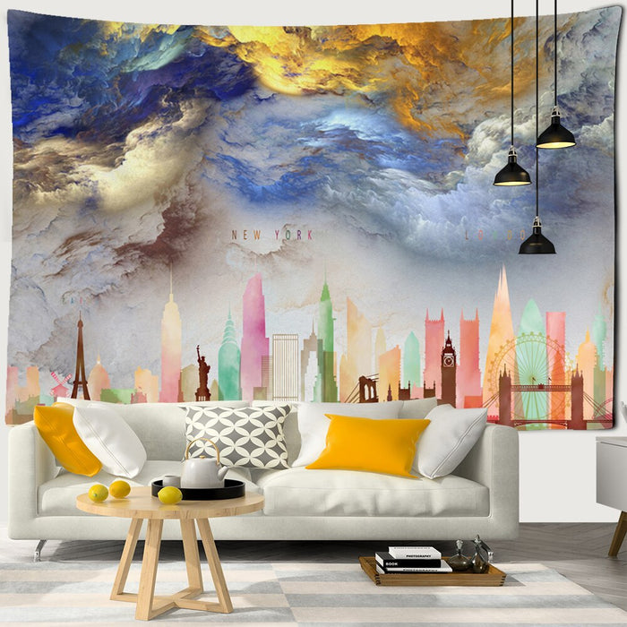 Colorful Clouds Tapestry Wall Hanging Tapis Cloth