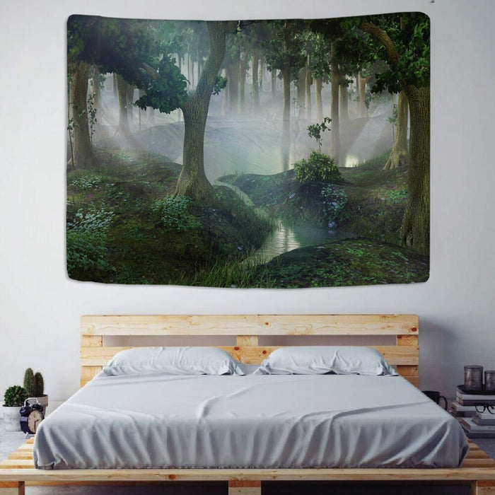 Wishing Trees 3D Print Tapestry Wall Hanging Tapis Cloth
