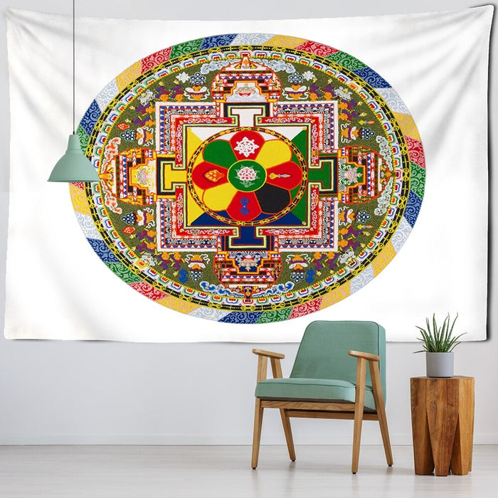 The Mandala Print Tapestry Wall Hanging Tapis Cloth