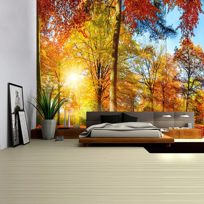 Maple Trees Autumn Tapestry Wall Hanging Tapis Cloth
