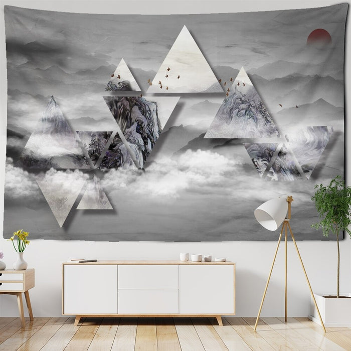 Marble Landscape Tapestry Wall Hanging Tapis Cloth