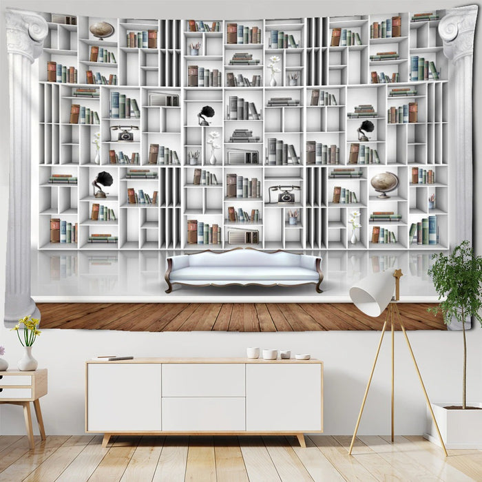 Modern Style Bookshelf Tapestry Wall Hanging Tapis Cloth