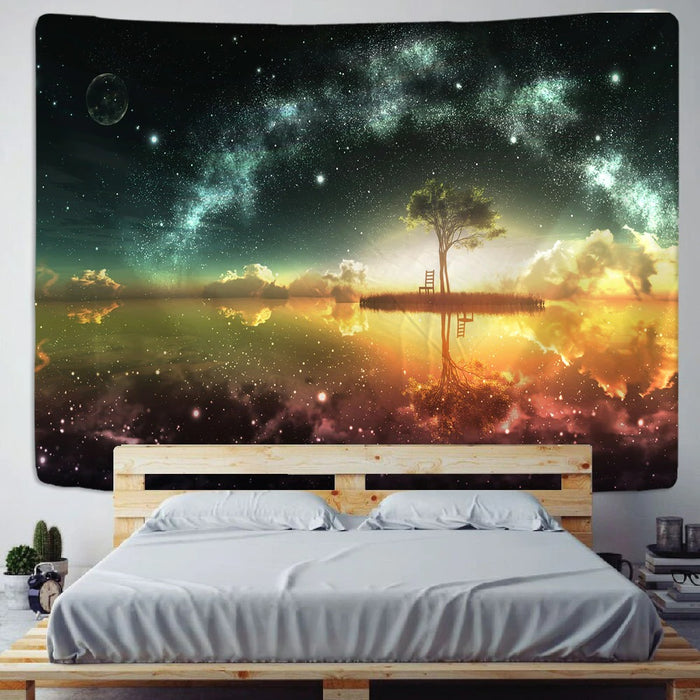 Night Scenic Tapestry Wall Hanging Tapis Cloth