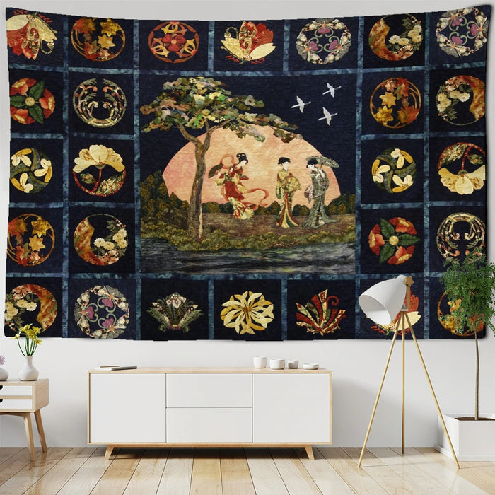 Ancient Art Tapestry Wall Hanging Tapis Cloth