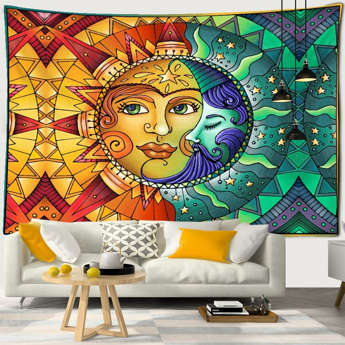 Psychedelic Colorful Tarot Tapestry Wall Hanging Tapis Cloth