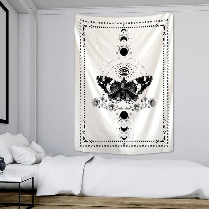 Psychedelic Eyes Butterfly Tapestry Wall Hanging Tapis Cloth