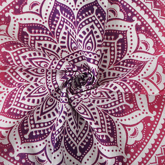 Indian Cotton Pink Purple Tapestry Mandala Wall Hangings- Tapestry For Bedroom - Indie Wall Tapestry Hippie Room Decor - Boho Small Tapestrys Aesthetic