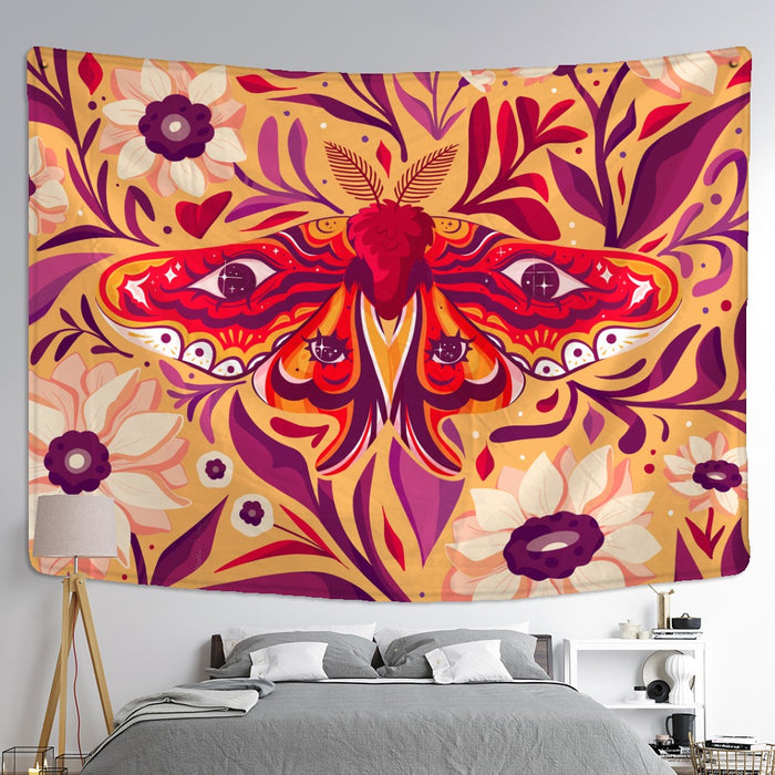 Retro Butterfly Tapestry Wall Hanging Tapis Cloth