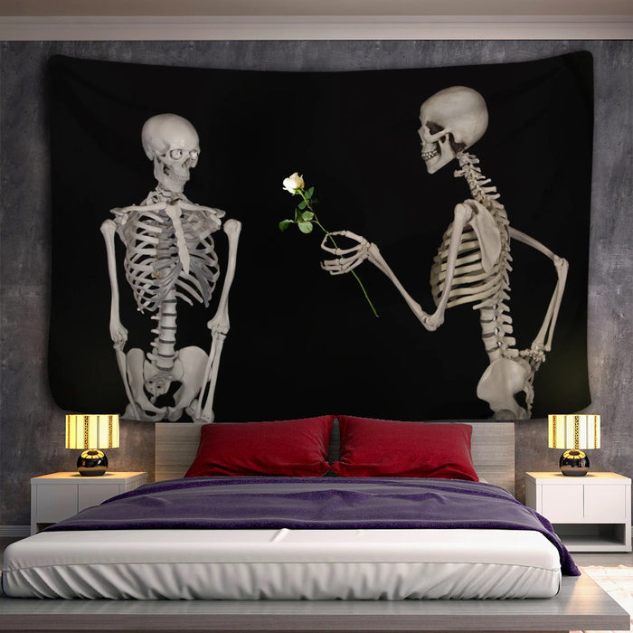 Skeleton Starry Sky Tapestry Wall Hanging Tapis Cloth