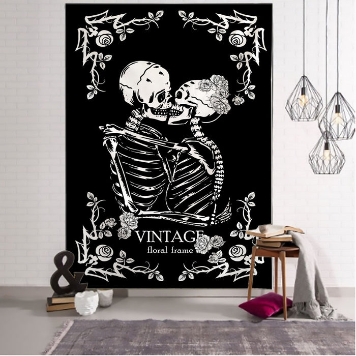 Skull Reaper Tarot Tapestry Wall Hanging Tapis Cloth
