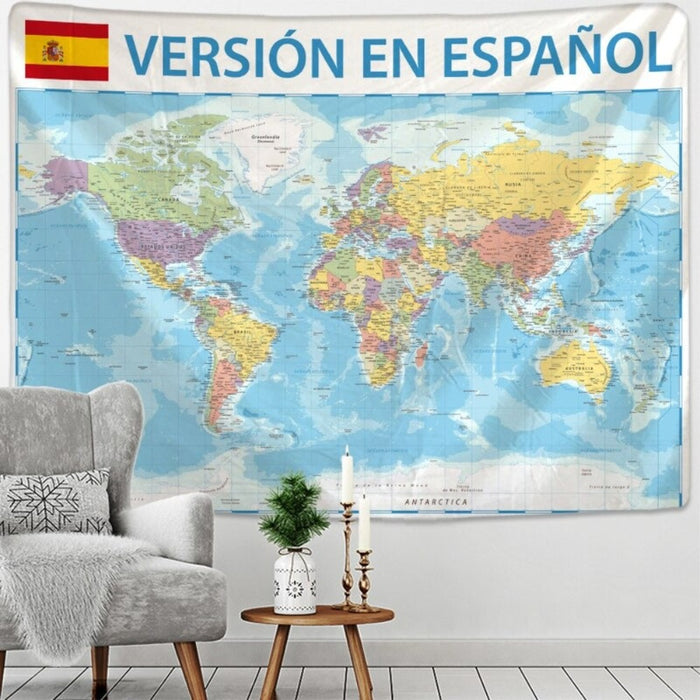 Spain Map Tapestry Wall Hanging Tapis Cloth