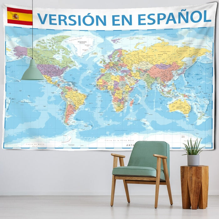 Spain Map Tapestry Wall Hanging Tapis Cloth