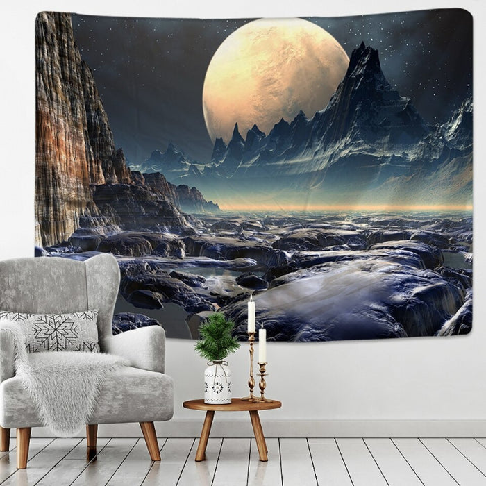 Moon Night Tapestry Wall Hanging Tapis Cloth
