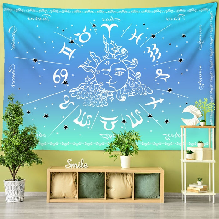 Simple Bohemian Sun Tapestry Wall Hanging Tapis Cloth