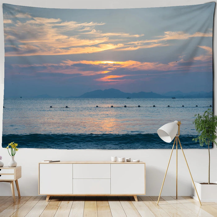 Sunset Sea Landscape Tapestry Wall Hanging Tapis Cloth