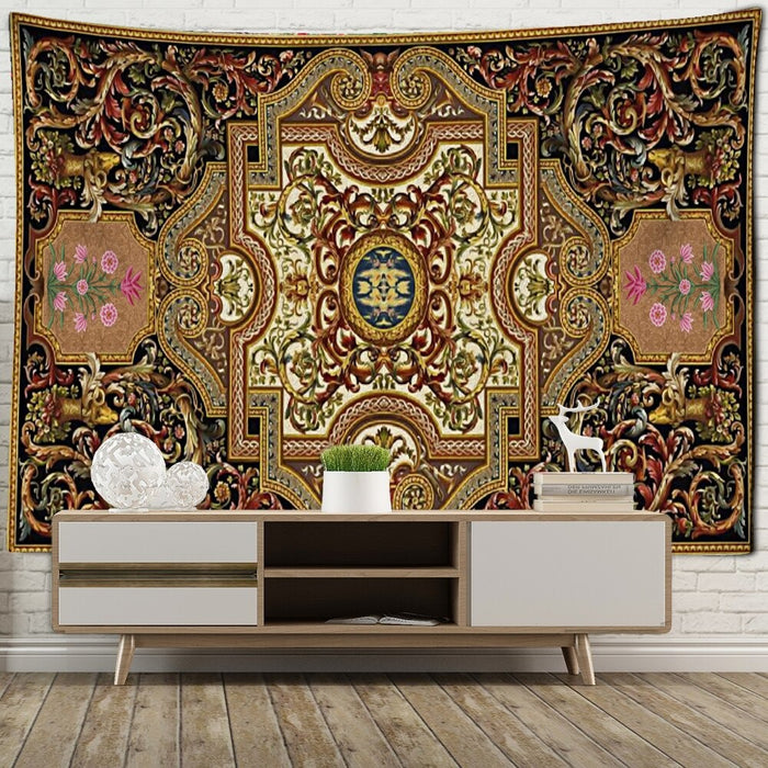 Tropical Persian Printed Tapestry Wall Hanging Tapis Cloth