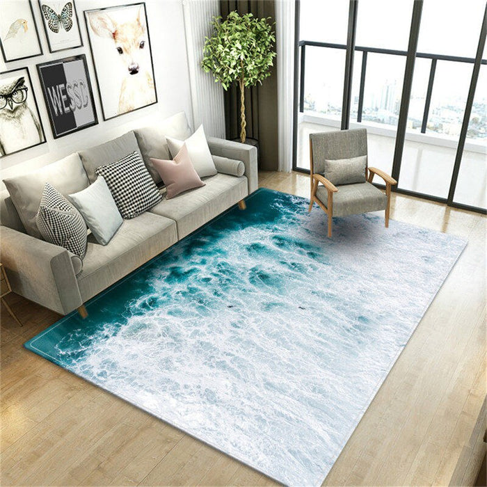 Non-Skid Beach View Printed Floor Mat